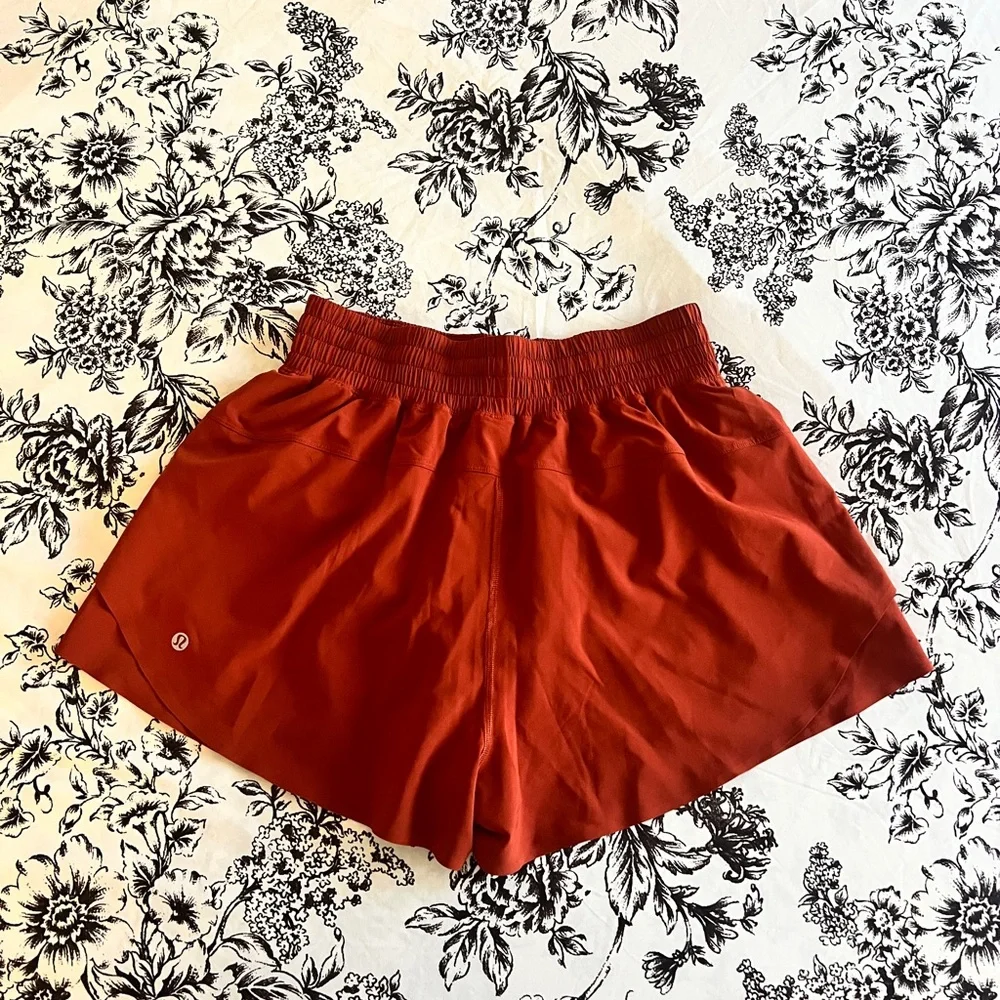 lululemon athletica Women's Red Athletic Shorts - Picture 2 of 3